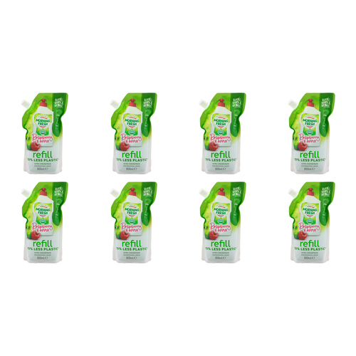 8PK Morning Fresh Concentrated Dishwashing Liquid Refill 800ml Raspberry/Apple