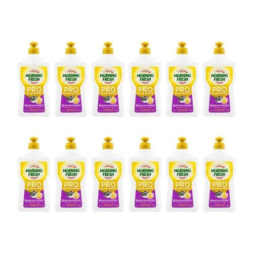 12PK Morning Fresh Dishwashing Liquid Odour Defence Grapefruit Tonic 350ml