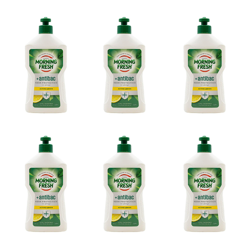 6PK Morning Fresh Dishwashing Liquid Antibac Active Lemon 350ml