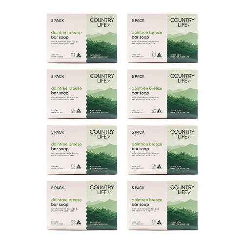 40pc Country Life 450g Soap Bar Skin Cleanser Daintree Breeze