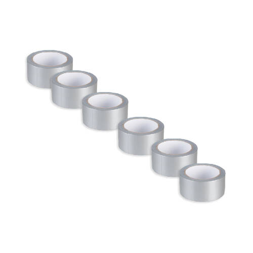 6PK AgBoss Durable Multi Purpose PVC Silver Duct Tape 48mm x 30m