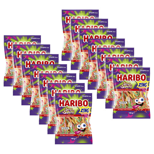 14PK Haribo Sour S'ghetti 140g