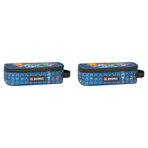 2PK Lego Pencil Box Case Holder Stationery Ninjago Family 21x10cm