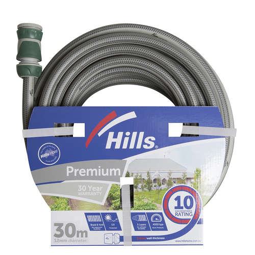 Hills Premium Garden Watering Hose 12mm X 30M Kink Resistant