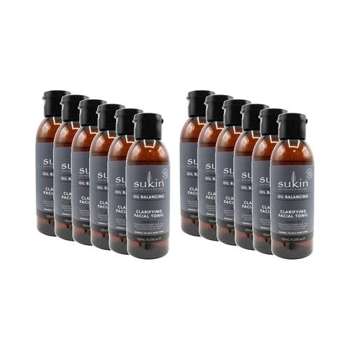 12PK Sukin Oil Balancing Clarifying Facial Tonic Paraben Free Skincare 125ml