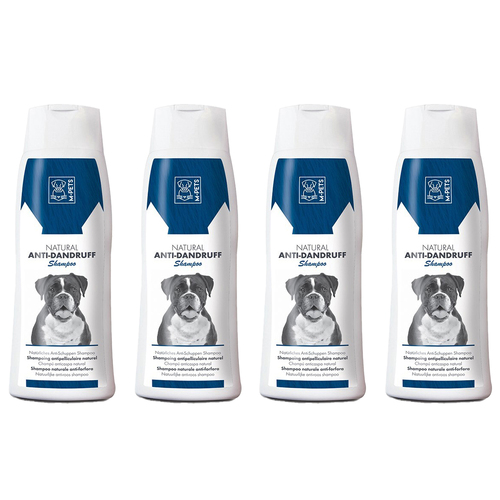 4PK M-Pets 250ml Natural Anti-Dandruff Dog/Puppy Shampoo Grooming/Bath Pet Care