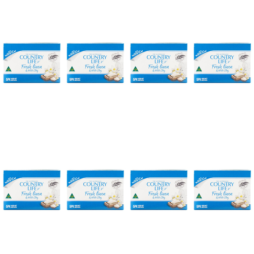 40pc Country Life 450G Toilet Soap Bar - Fresh Linen & White Clay