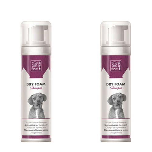 2PK M-Pets 230ml Dry Foam Dogs/Puppy Shampoo Bath/Grooming Hygiene Pet Cleaning