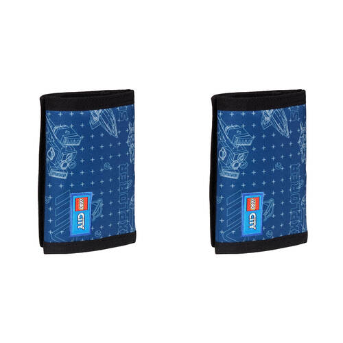 2PK Lego Kids Tri-Fold Wallet Money Holder City Space Explorer 13x25.5cm