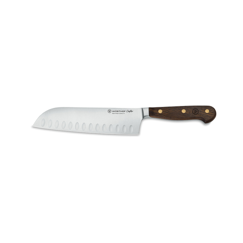 Wusthof Crafter Stainless Steel Santoku Knife 17cm Blade Brown