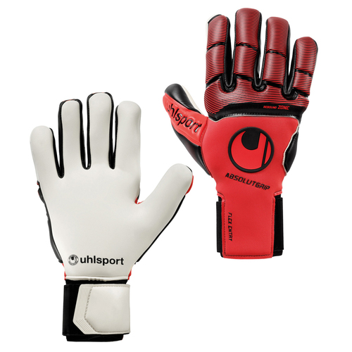 Uhlsport Pure Force Absolutgrip HN Red/ Black Size 9.5 Soccer Gloves