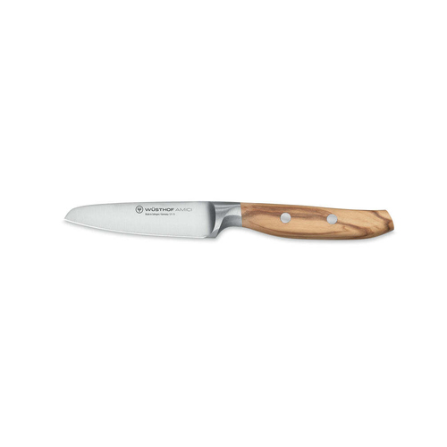 Wusthof Amici Steel Paring Knife w/ Olive Wood Grip 9cm Blade