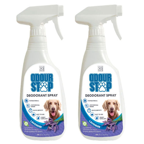 2PK M-Pets 500ml Odour Stop Dog Phytoncide Antibacterial Deodorant Spray Lavender