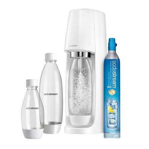 SodaStream Spirit Mega Pack 60L Sparkling Water/Soda Maker White
