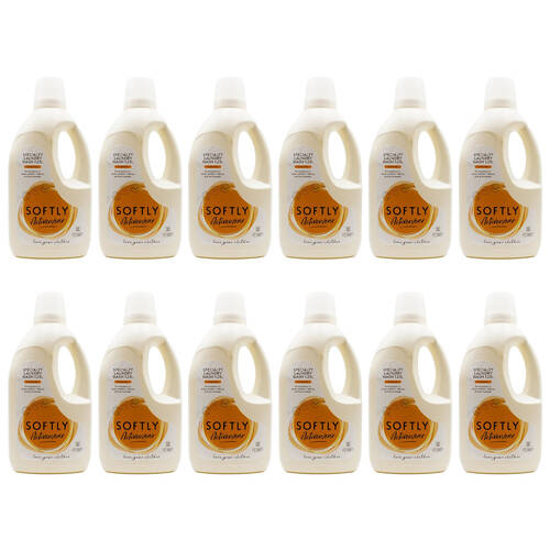 12PK Softly 1.25L Laundry Wash Activewear Front & Top Loader Fabric Care