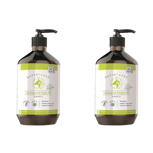 2PK M-Pets 500ml Natur'Luxe Lemongrass & Argan Oil Dog Shampoo Pet Bath/Grooming