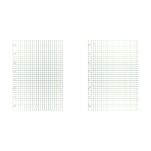 2x 60pc Filofax Pastel A5 Notebook Refill Squared Paper