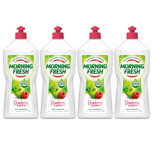 4PK Morning Fresh Dishwashing Liquid Raspberry Crisp Apple 900ml