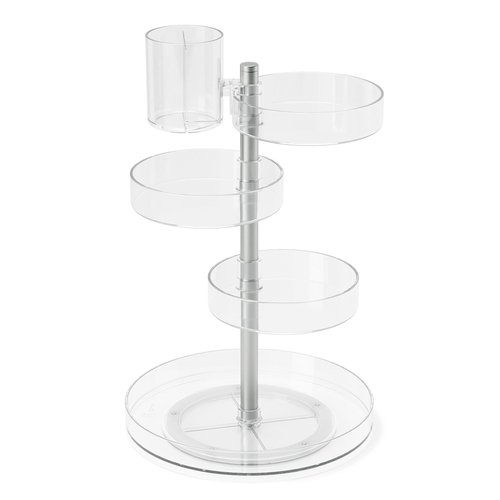 Umbra Pirouette Bathroom/Cosmetic Organiser Clear/Nickel