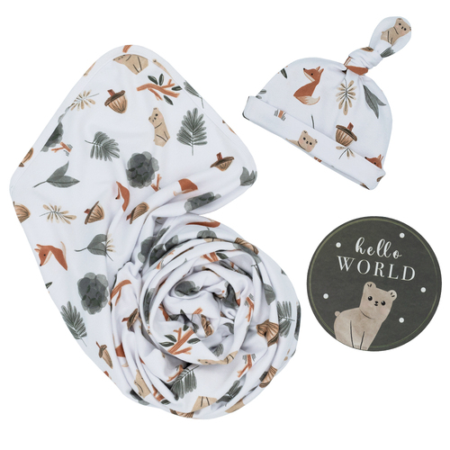 Living Textiles Newborn/Baby Gift Set Forest Retreat