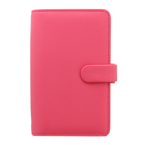 Filofax Saffiano Personal Compact Organiser Faux Leather - Peony