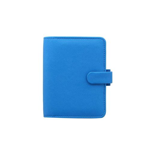 Filofax Saffiano Pocket Organiser Faux Leather Fluro Blue