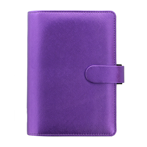 Filofax Saffiano Personal Organiser Faux Leather - Metallic Violet