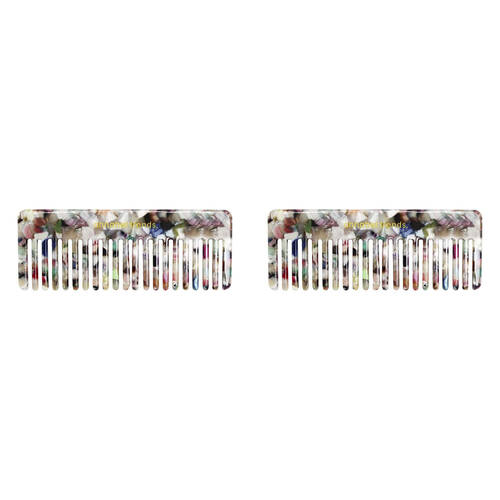 2PK Annabel Trends Tamed Hair Comb Rectangle 15cm - Gemstone