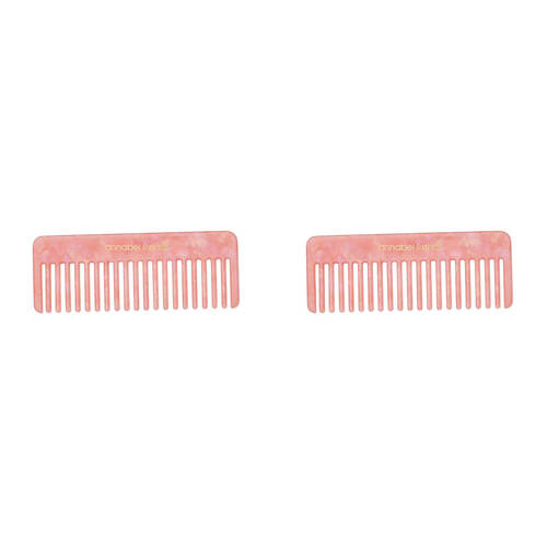 2PK Annabel Trends Tamed Hair Comb Rectangle 15cm - Pink