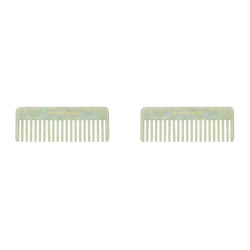 2PK Annabel Trends Tamed Hair Comb Rectangle 15cm - Sage