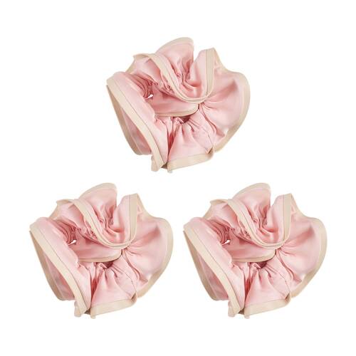 3PK Annabel Trends Tamed Double Scrunchie Women's Hair Accessory 18.5cm Pink