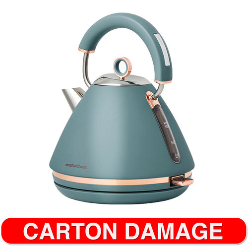 Morphy Richards 1.5L Accents Rose Gold Traditional Pyramid Kettle Teal