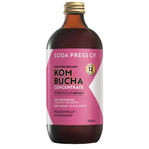 Soda Press Co Organic Kombucha Concentrate - Passionfruit & Mandarin