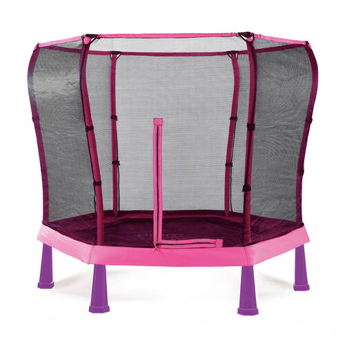 Plum Play 7ft Kids Junior Trampoline Springless with Enclosure Pink 3-7Y+