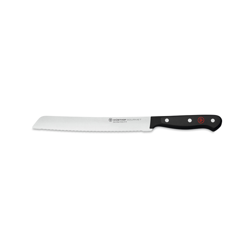 Wusthof Gourmet Stainless Steel Bread Knife 20cm Serrated Blade - Black