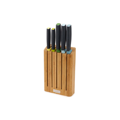 5pc Joseph & Joseph Elevate Knife Set with Bamboo Block