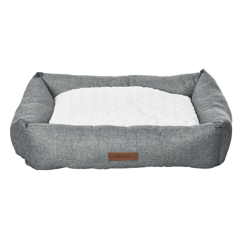 M-Pets Medium 80 x 60 x 20 cm Oleron Dog/Pet Basket/Bed Dark Grey