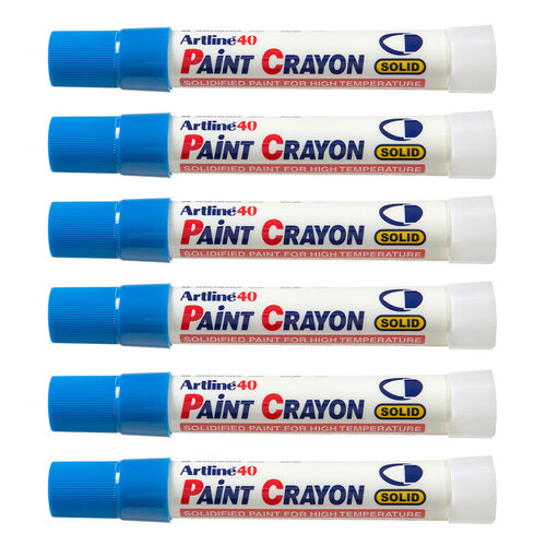 12PK Artline 40 Permanent Paint Crayon High Temperature - Blue
