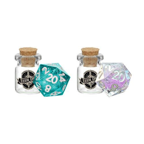 2pc Fanroll by Metallic D20 Elixir Liquid Core Mana Extract & Sorcerous Swirl