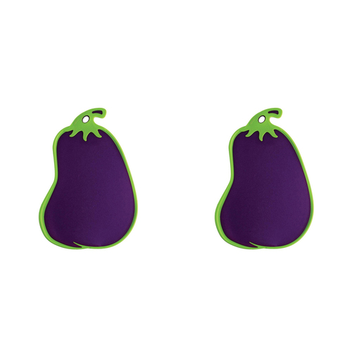 2PK Dexas Cut & Serve Silicone 24x35cm Cutting Board - Eggplant
