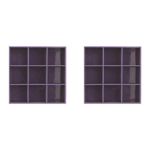 2PK Dexas Silicone 11cm Ice Cube Tray Freezer Mould - Purple