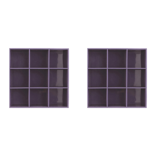 2PK Dexas Silicone 11cm Ice Cube Tray Freezer Mould - Purple