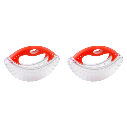 2PK Dexas Silicone 19cm Mezzaluna Chopper Slicer - Red