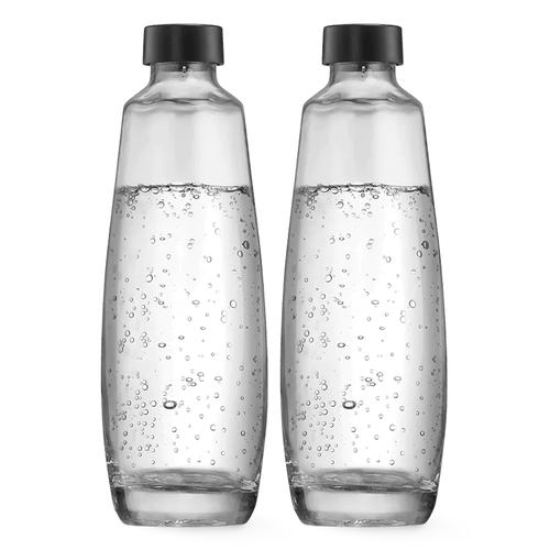 2PK Sodastream 1L Glass Carafe Water Bottle For Duo Machine