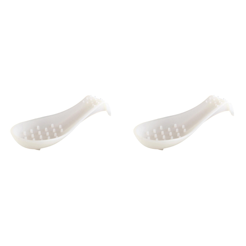 2PK Dexas Silicone Spoon Rest Cooking Utensil Holder - Natural