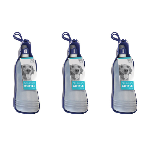 3PK M-Pets 750ml Dog/Puppy Pet Travel/Walk Water Portable Drinking Bottle Cup Large