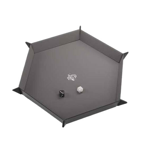 Gamegenic Magnetic Dice Tray Hexagonal 353x353mm Black/Gray