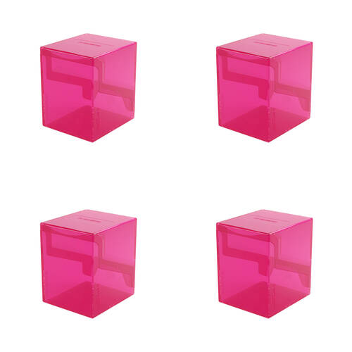 4PK Gamegenic Bastion 100+ Card Deck Box Organiser XL - Pink
