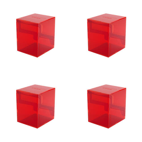 4PK Gamegenic Bastion 100+ Card Deck Box Organiser XL - Red