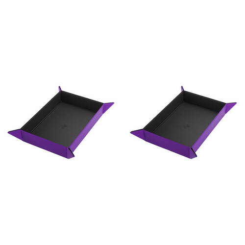 2PK Gamegenic Magnetic Dice Tray Rectangular 279x209mm Black/Purple